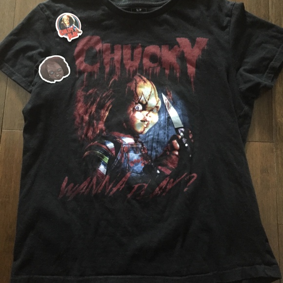 Other - Chucky tee + stickers